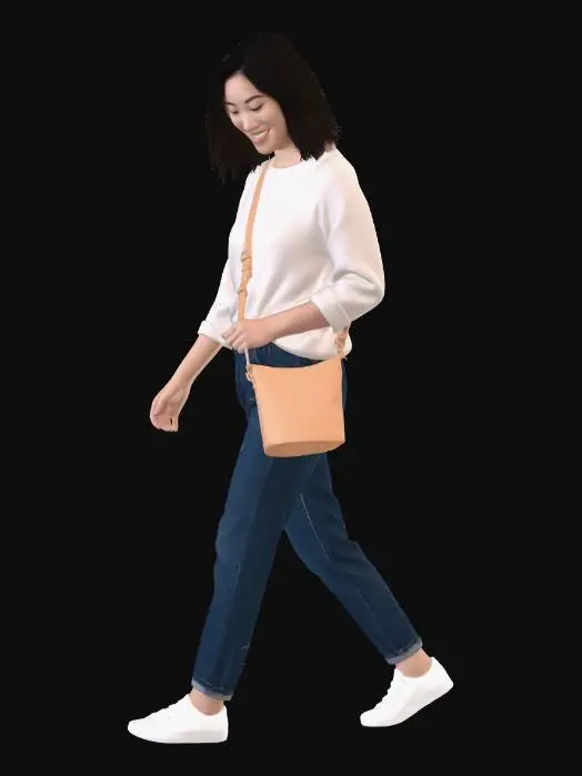3D model for Casual Chic with Tan Crossbody Bag