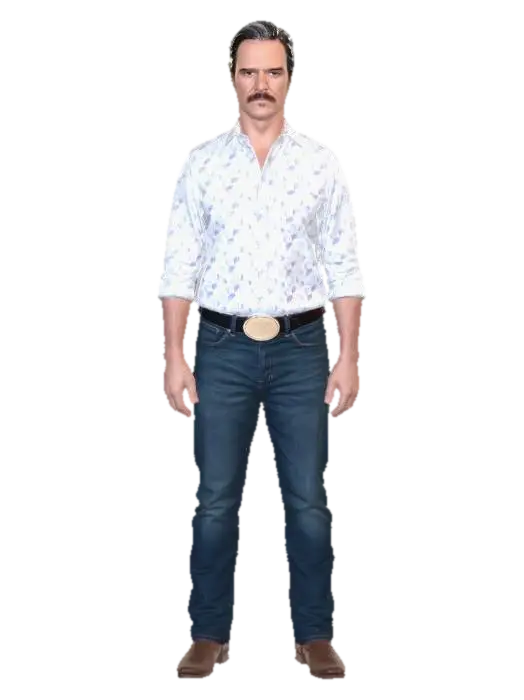 Paisley Cowboy - Dusty 3D model, vytvořený pomocí AI