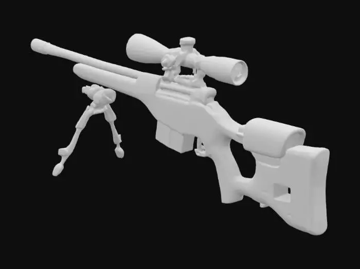 3D model for sniper with a scope
