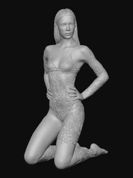 3D model for Tattooed Elegance