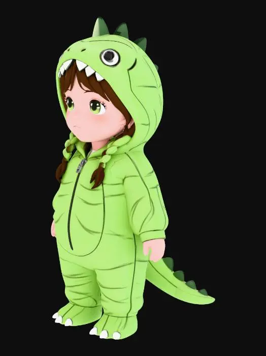 3D model for Dino Costume Kid