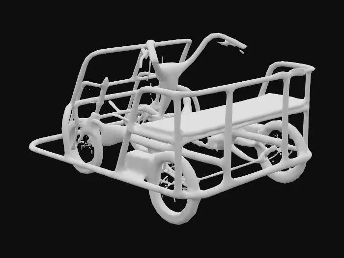 3D model for Quadricycle Frame, #PBR#
