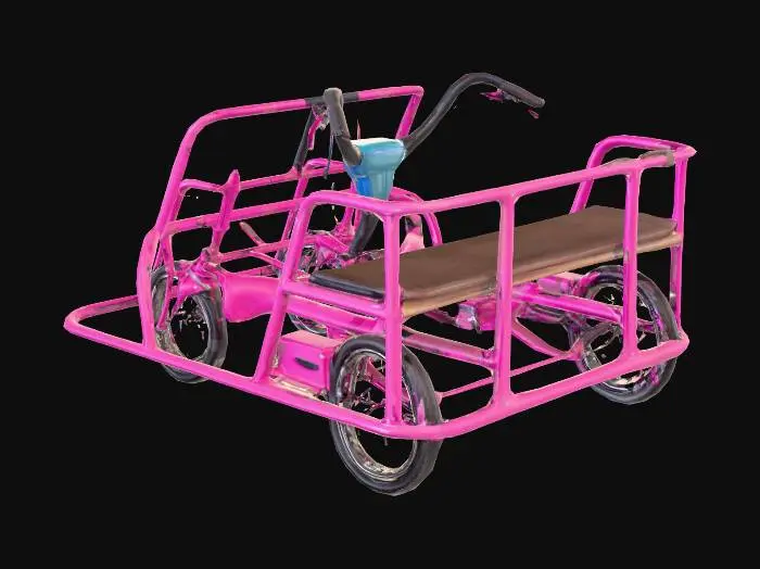 3D model for Quadricycle Frame, #PBR#