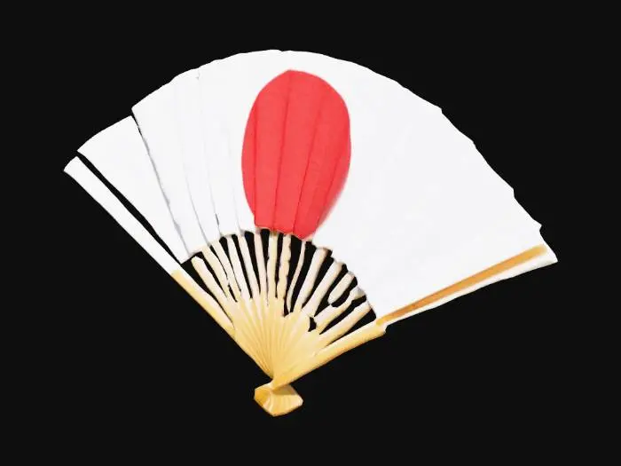 3D model for Japanese Flag Fan