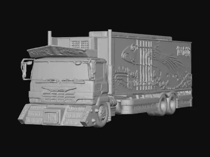 3D model for Colorful Dekotora Truck