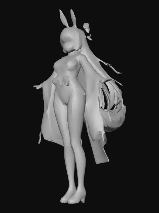 3D model for Bunny-Eared Shrine Maiden