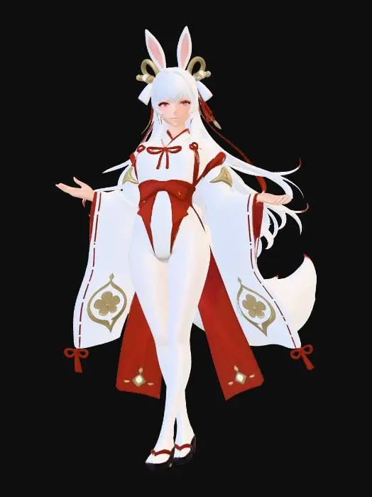 3D model for Bunny-Eared Shrine Maiden