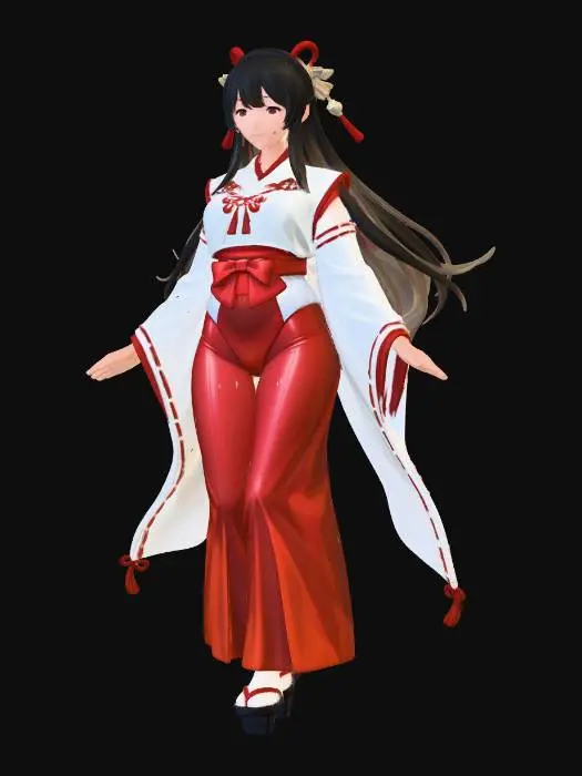 3D model for Crimson Shrine Maiden