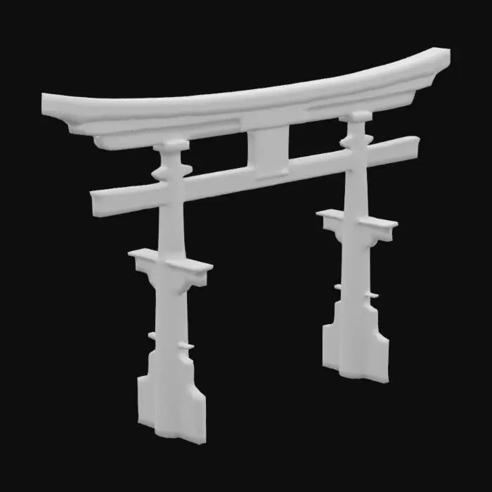 3D model for Torii Gate Illustration