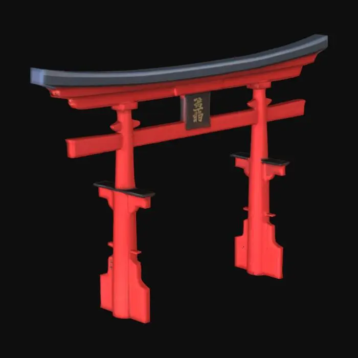 3D model for Torii Gate Illustration