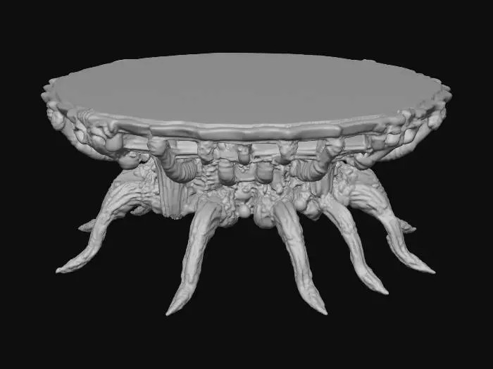 3D model for round table dark alien style gigers ,