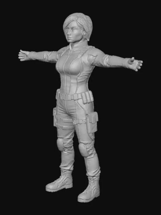 3D model for Red-Headed Warrior