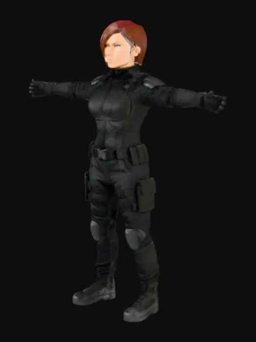 3D model for Red-Headed Warrior