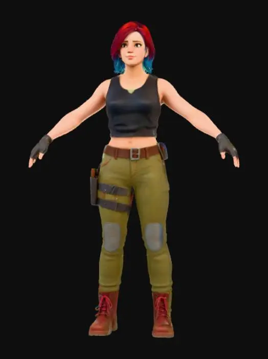 3D model for Warrior Stance