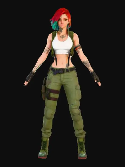 3D model for Warrior Stance