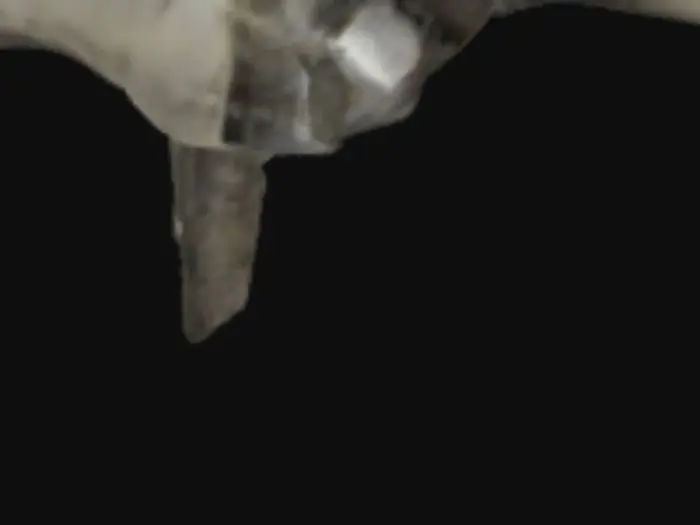 3D model for tall spindly robot with sword and shield