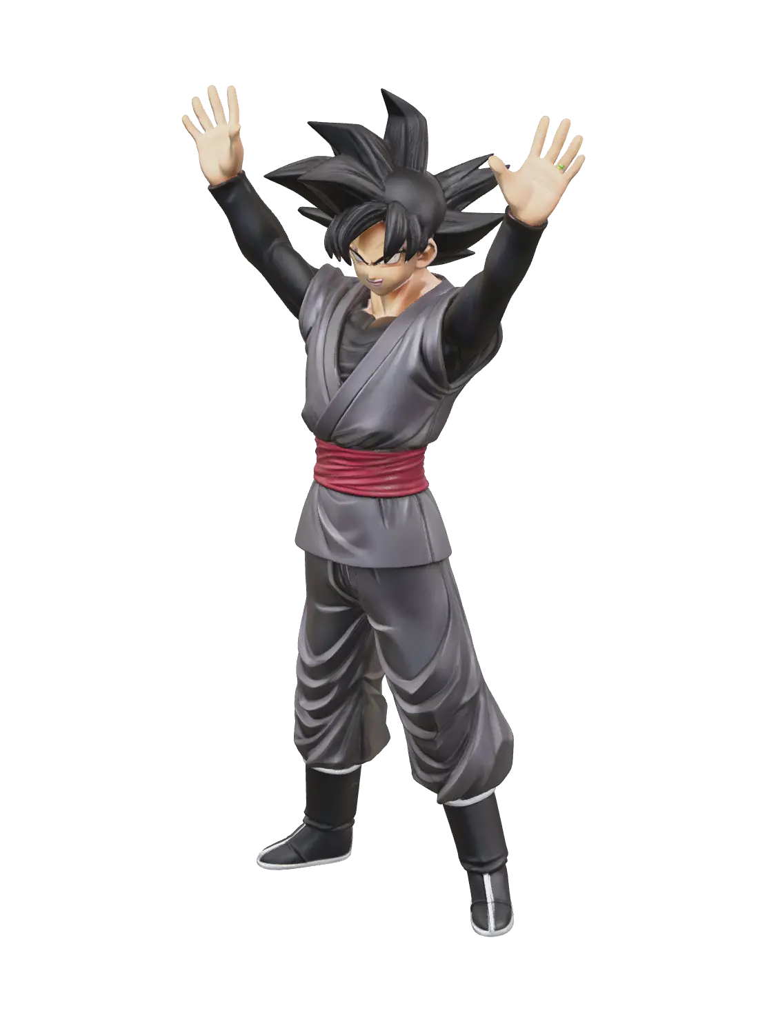 Ornate Goku Black Fortnite 3D model, vytvořený pomocí AI