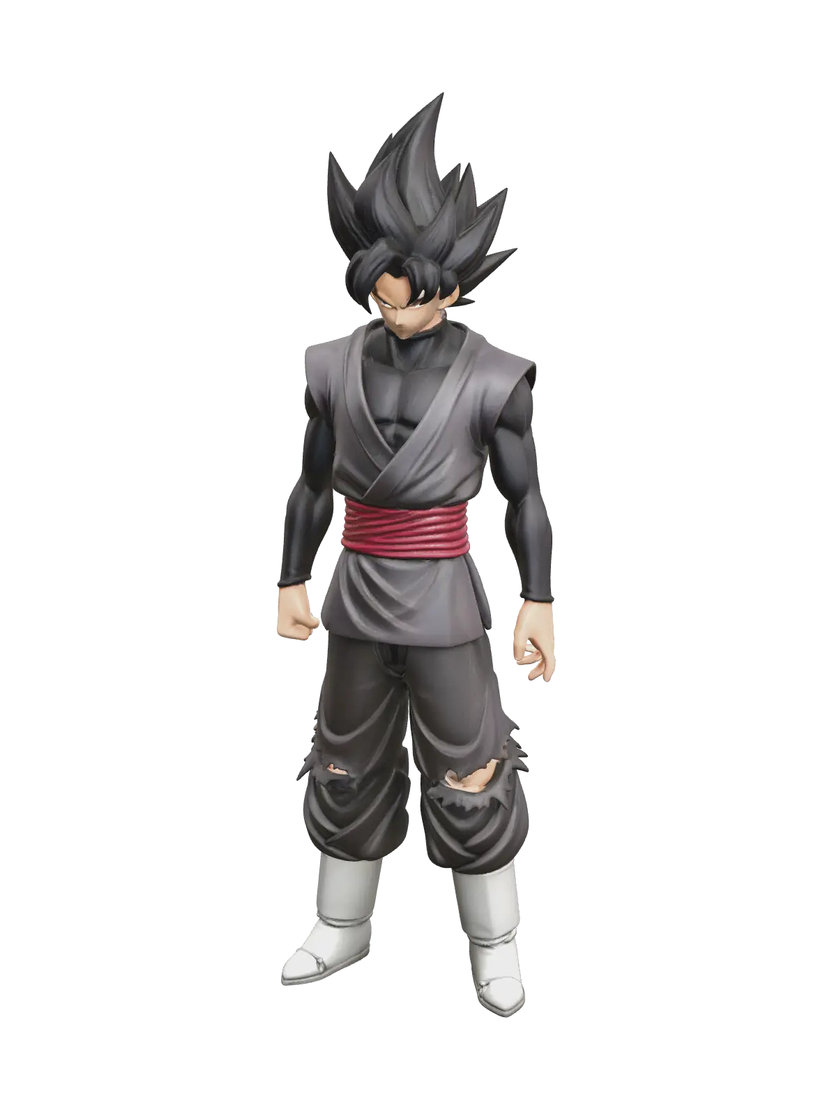 Fantasy Goku Black Fortnite 3D model, vytvořený pomocí AI