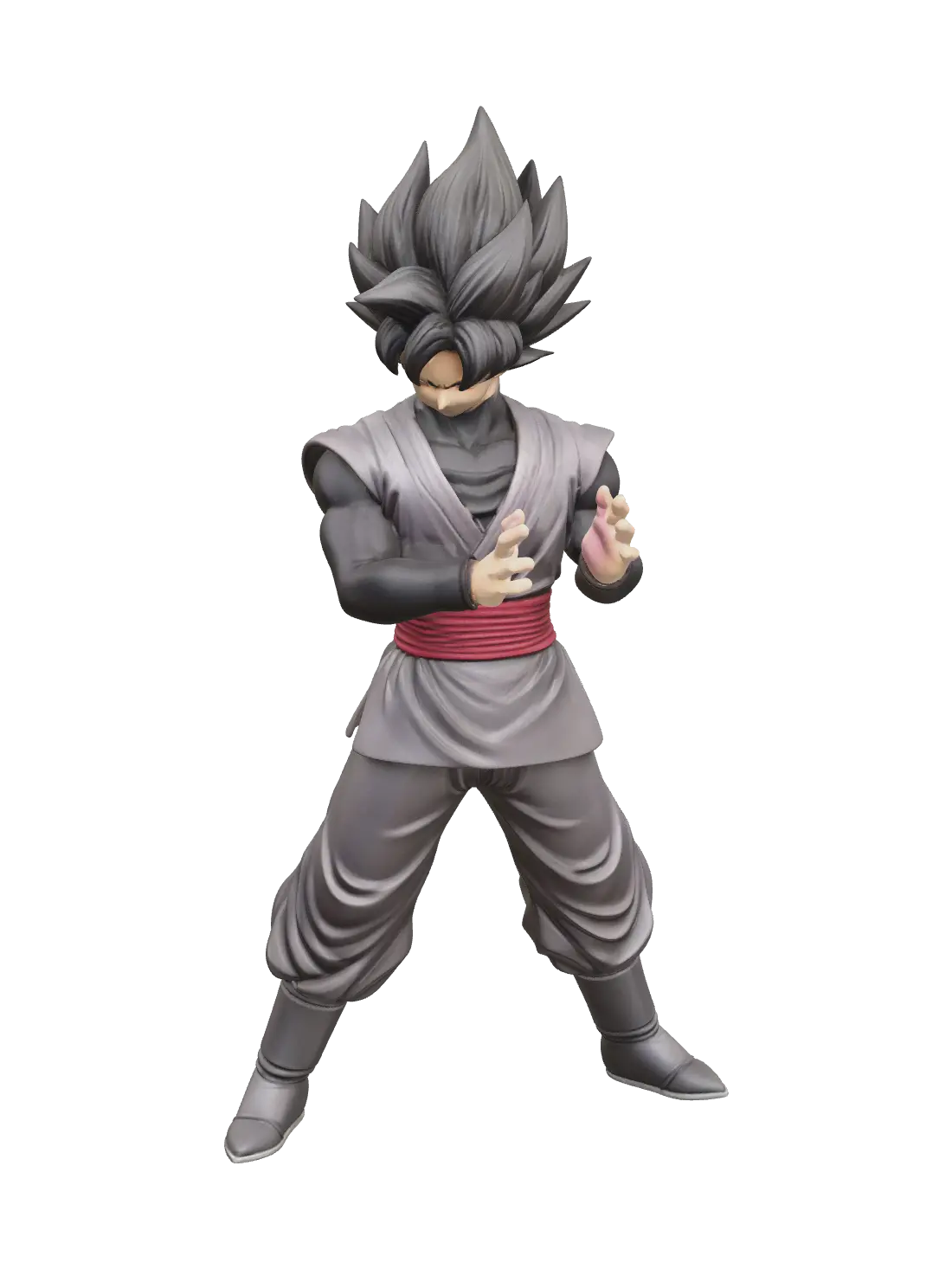 Stylized Goku Black Fortnite 3D model, vytvořený pomocí AI
