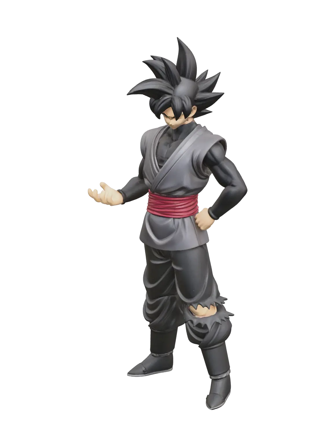 Ornate Goku Black Fortnite 3D model, vytvořený pomocí AI