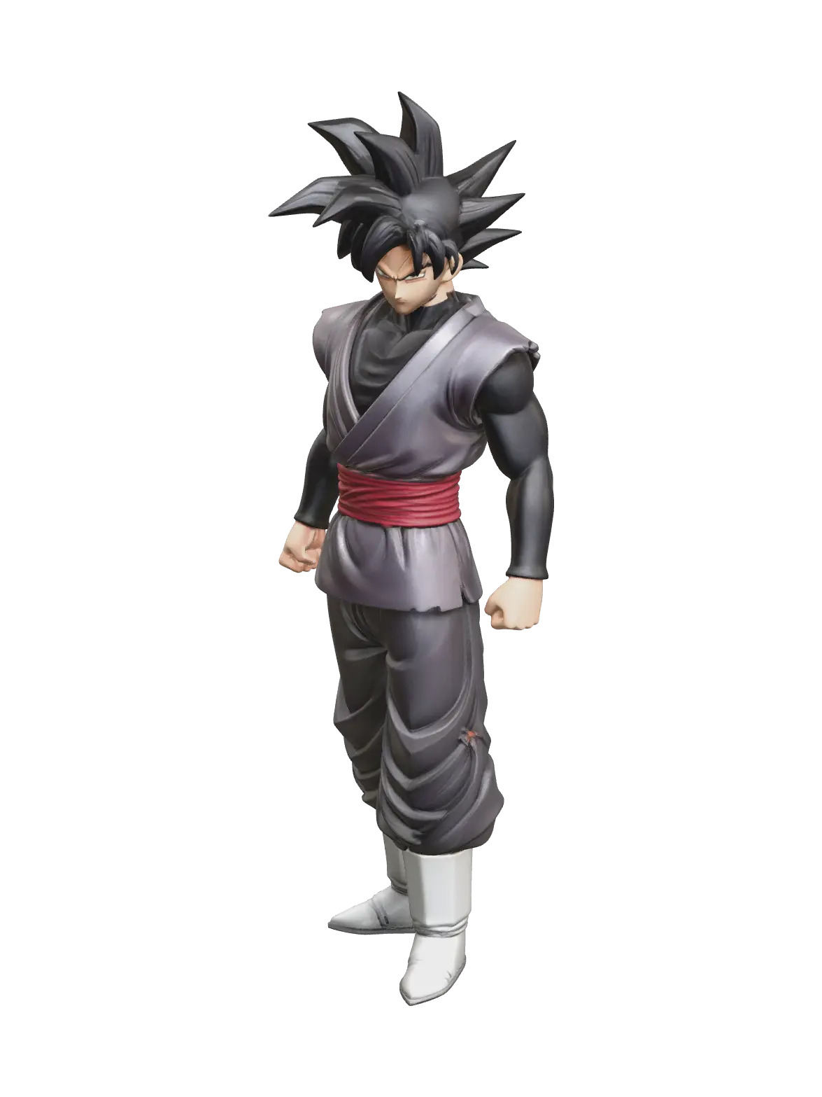 Fantasy Goku Black Fortnite 3D model, vytvořený pomocí AI
