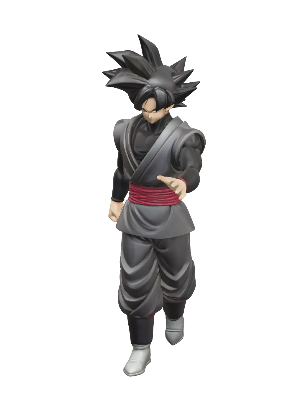 Goku Black Fortnite 3D model, vytvořený pomocí AI
