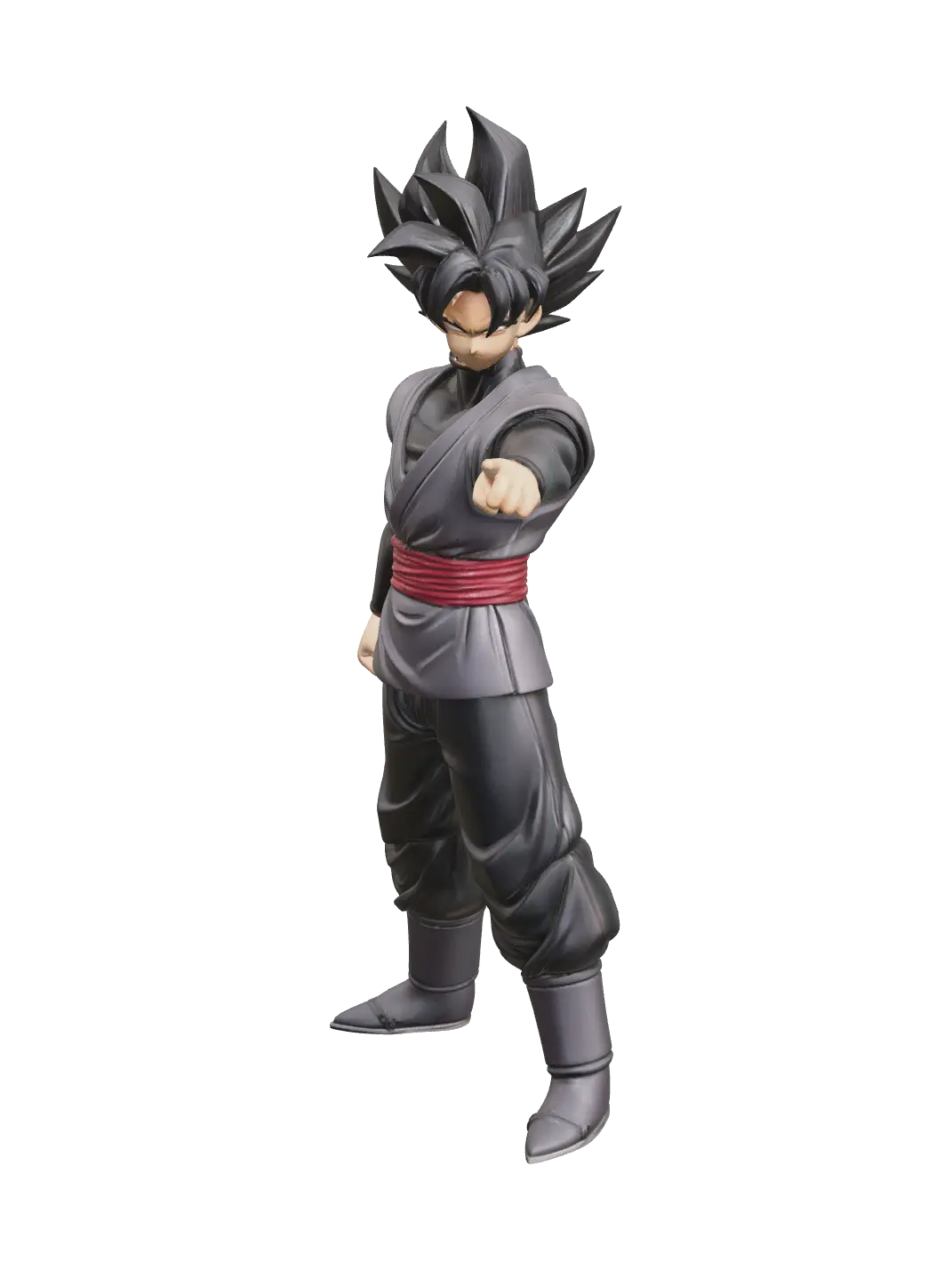 Modern Goku Black Fortnite 3D model, vytvořený pomocí AI