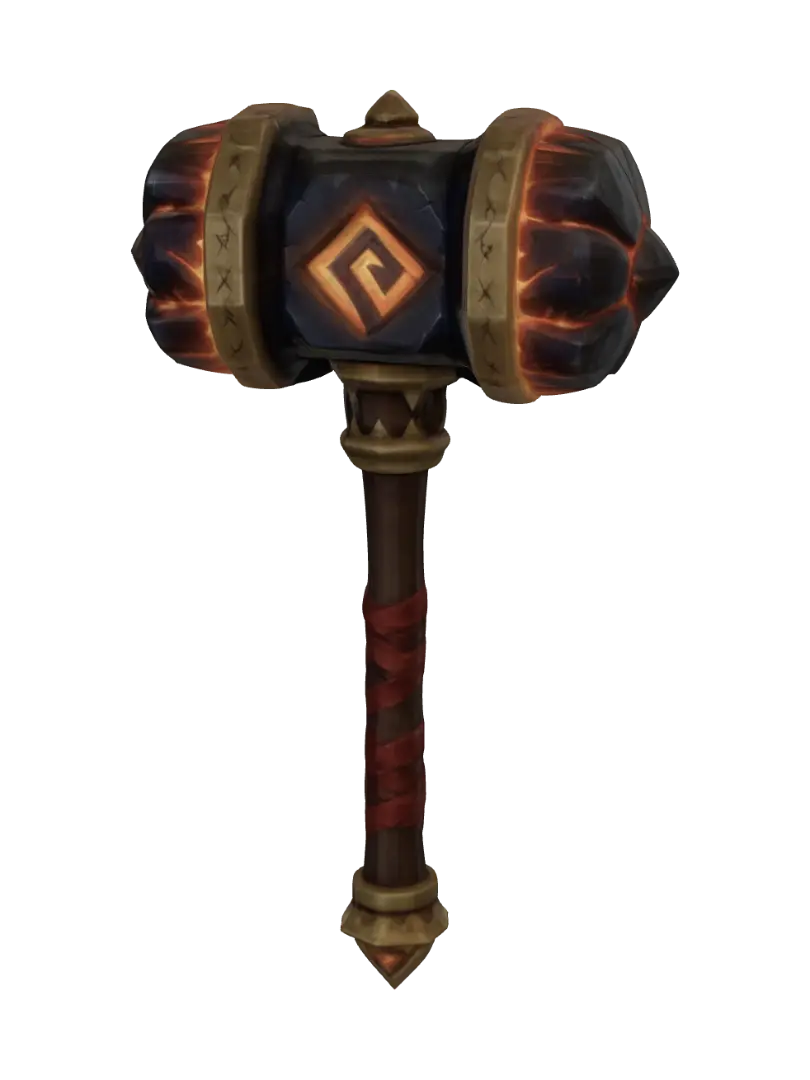 Model 3D Molten Sigil Hammer, dijana oleh AI