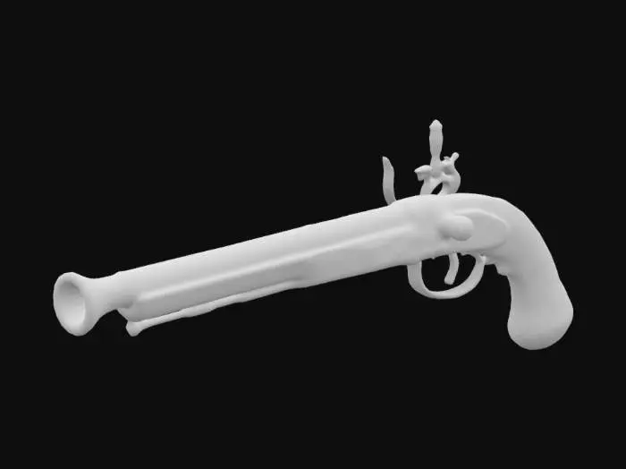 3D model for Electronic Flintlock Pistol, #ChronoForgeWeapon#