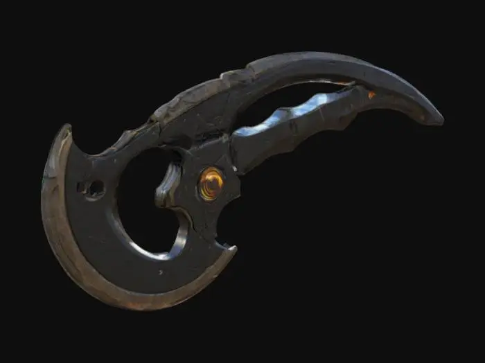 3D model for A futuristic melee and ranged weapon inspired by the prehistoric slingshot reimagined as a highly adaptable energy-infused tool. It blends primal design with advanced technology making it a versatile and symbolic weapon of evolution and destruction.
Resembles a hybrid between a slingshot and a bow with a curved crescent-shaped structure made from nanotube obsidian reinforced with a liquid-metal core that shifts shape as needed.
Ancient carvings glow with bioluminescent light. #ChronoForgeWeapon#