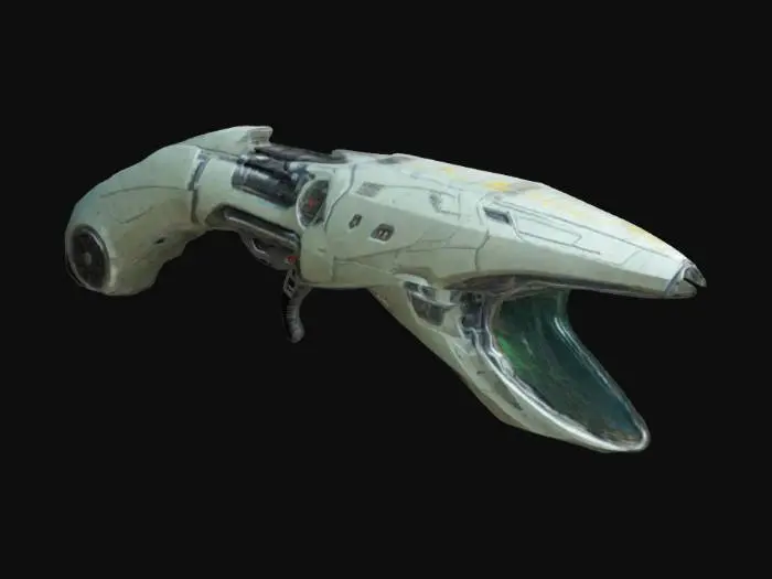 3D model for Imagine a biological weapon made by an alien civilization of a distant future. Clean geometries, Clean texture, Sharp edges, Clean mesh, Quad, High quality, HDR, Sci-fi, Technology, Hi-tech, #ChronoForgeWeapon#