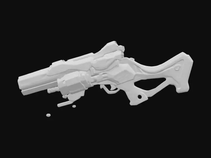 3D model for Imagine a biological weapon made by an alien civilization of a distant future. Clean geometries, Clean texture, Sharp edges, Clean mesh, Quad, High quality, HDR, Sci-fi, Technology, Hi-tech, #ChronoForgeWeapon#