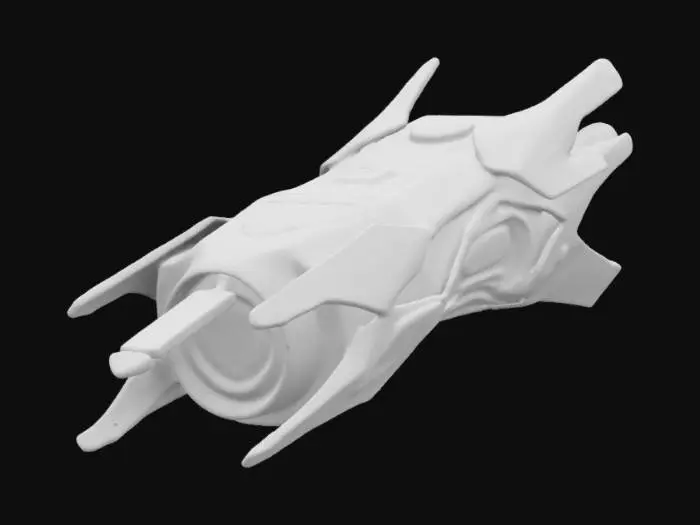 3D model for Imagine a biological weapon made by an alien civilization of a distant future. Clean geometries, Clean texture, Sharp edges, Clean mesh, Quad, High quality, HDR, Sci-fi, Technology, Hi-tech, #ChronoForgeWeapon#