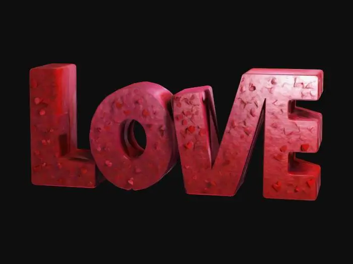 3D model for Create a series of 3D letters that form the word “LOVE” but are deconstructed and rearranged into abstract shapes. This can explore the idea that love is a complex and multifaceted concept that goes beyond the word itself. , #valentine# day, Clean texture, Sharp and clean geometry, Well defined texture, HDR,