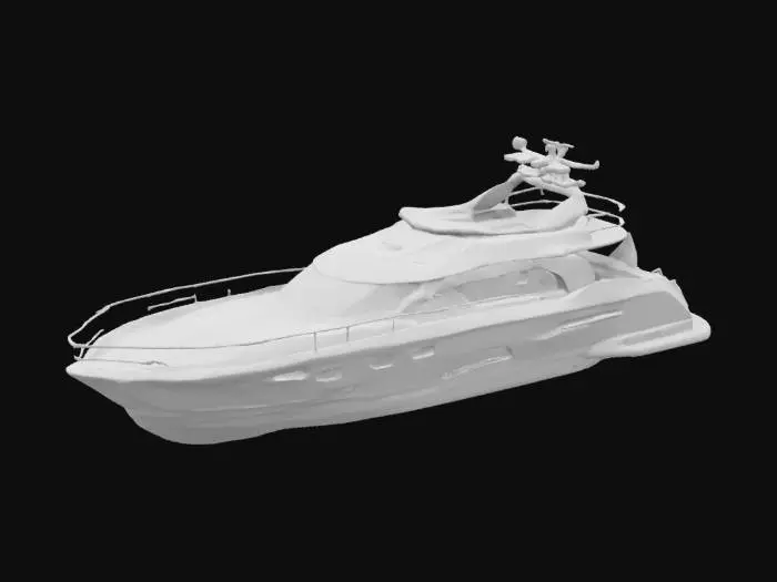 3D model for Sleek Yacht in Profile