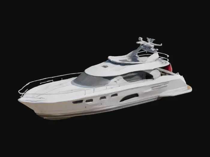 3D model for Sleek Yacht in Profile