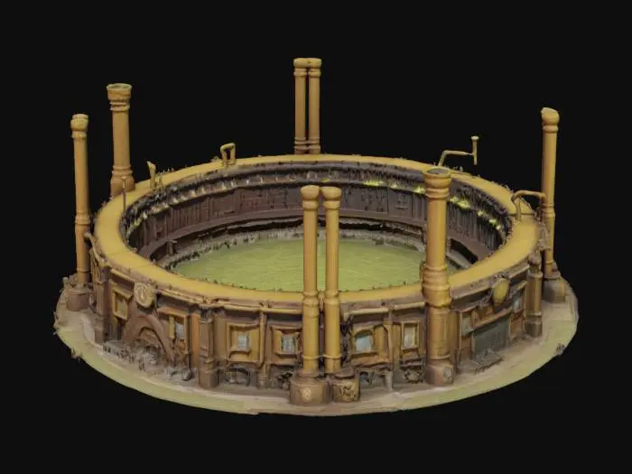3D model for [Brazil] A Huge soccer stadium in Steampunk style. #AroundTheWorld#