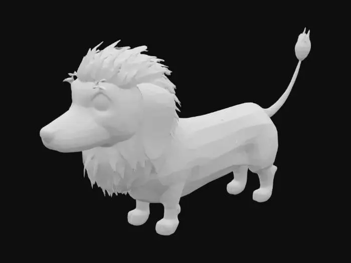 3D model for Lion Hound, #SketchTo3D#