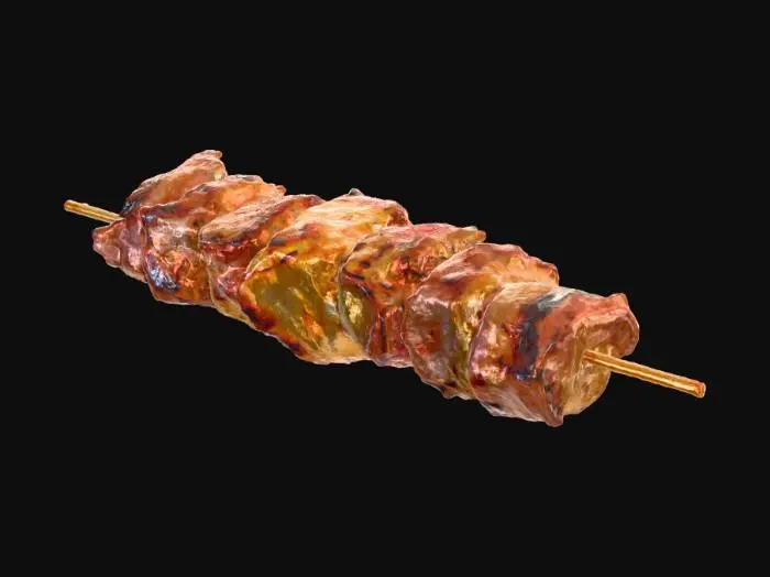 3D model for Barbecue on a stick, #food#