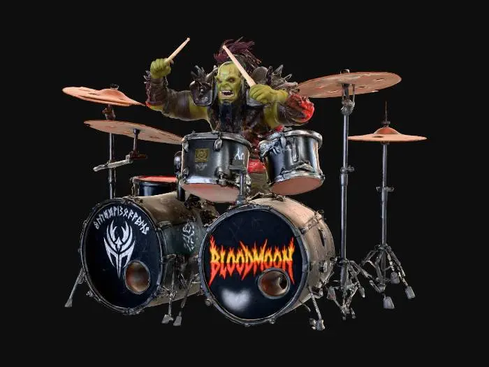 3D model for Orc Drummer Rocker