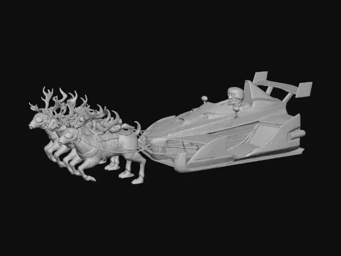 3D model for Turbo Sleigh Racing, #Christmas2025#
