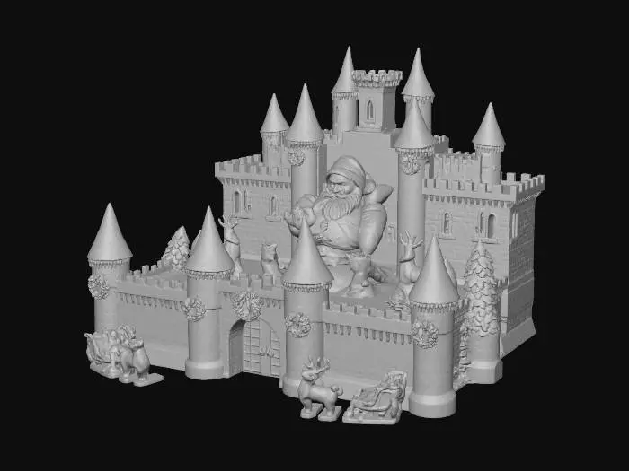 3D model for #Christmas2025# Santa's Castle