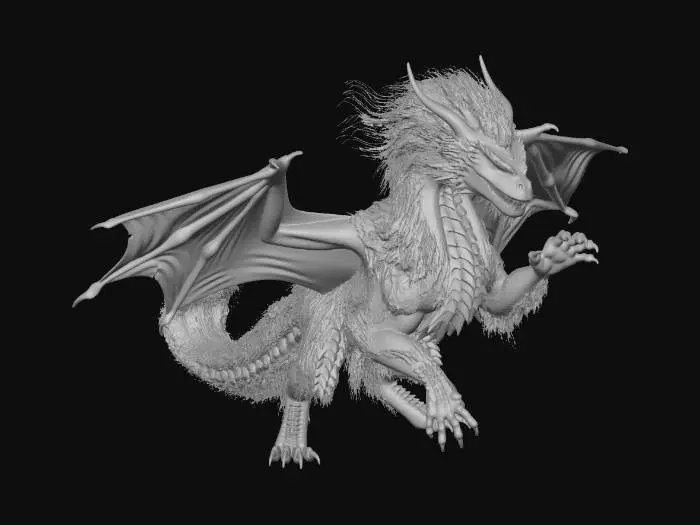3D model for Fierce Midnight Dragon