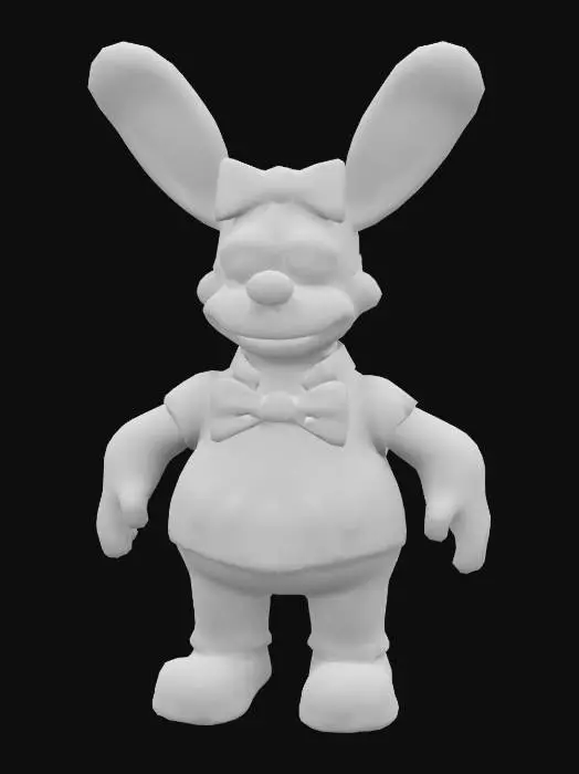 3D model for Imagine Homer Simpson wearing a easter rabbit outfit.