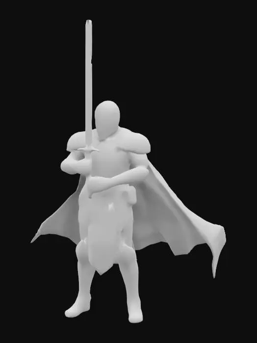 3D model for Imagine a medieval knight wielding a blue light saber, idle pose, High defined textures, Clean geometries, Clean design, Ensure the highest quality, Fantasy, Sci-fi, HDR.

#ChronoForgeWeapon#