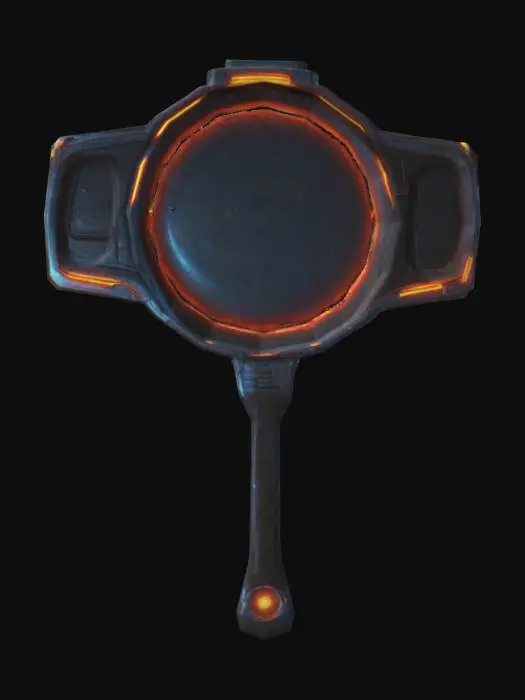 3D model for Imagine a frying pan used as a weapon with glowing edges. Hi-tech, LED and neon lights, Sci-fi, Cyberpunk, Clean geometry, HDR, High quality, defined textures, Well defined geometries,
#ChronoForgeWeapon#