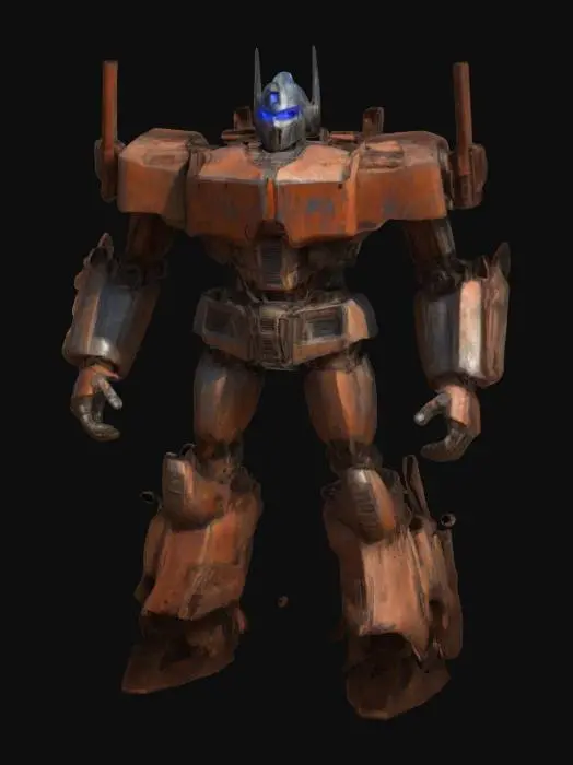3D model for Imagine a Rusty Optimus Prime in Mad Max-style. Sharp geometry, Sharp edge, Defined texture, HDR, High quality. #ChronoForgeWeapon#