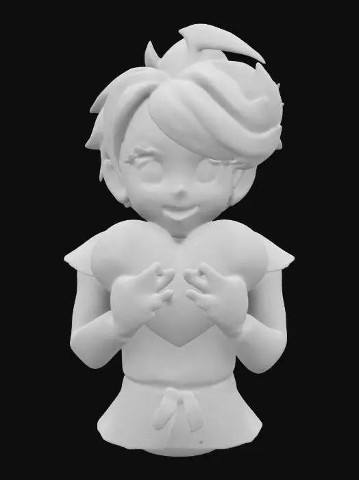 3D model for Bulma from Dragon Ball holding a fluffy plush heart. Clean geometry, Sharp geometry, Clean texture, Well defined texture, Defined face, Ensure high quality texture, #valentine#