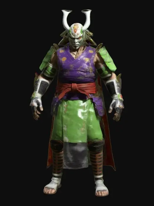 3D model for Yoshimitsu from the Tekken game franchises. Clean geometry, Sharp geometry, Clean texture, Well defined texture, Defined face, Ensure high quality texture.