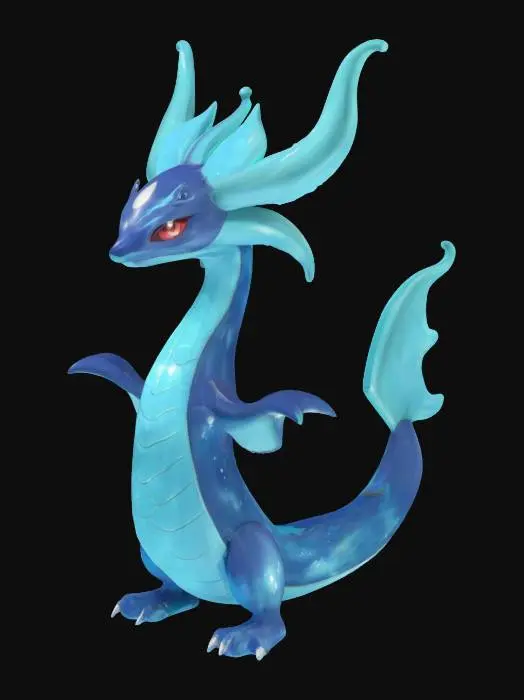 3D model for A legendary Pokémon of water type.